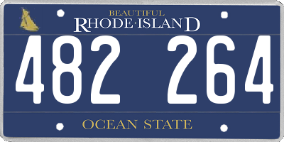 RI license plate 482264