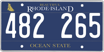 RI license plate 482265