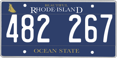 RI license plate 482267