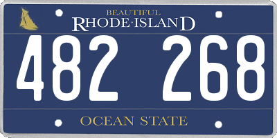 RI license plate 482268