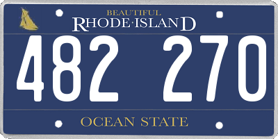 RI license plate 482270