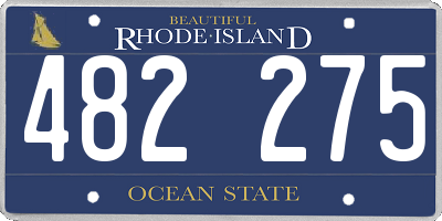 RI license plate 482275