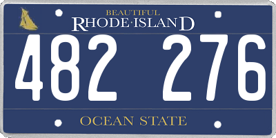 RI license plate 482276