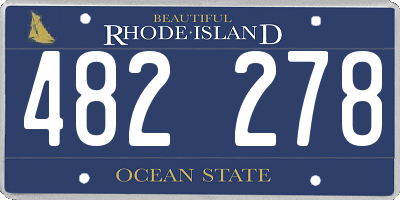 RI license plate 482278