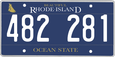 RI license plate 482281
