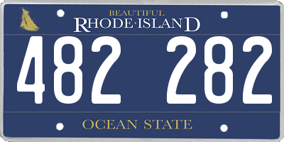 RI license plate 482282