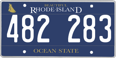RI license plate 482283