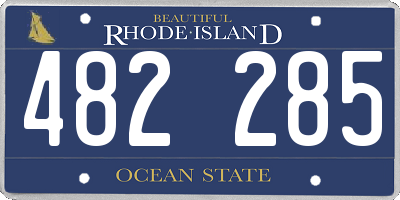 RI license plate 482285