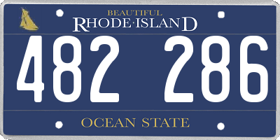 RI license plate 482286