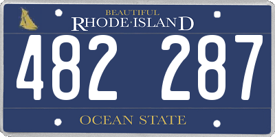 RI license plate 482287