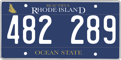 RI license plate 482289
