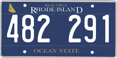 RI license plate 482291