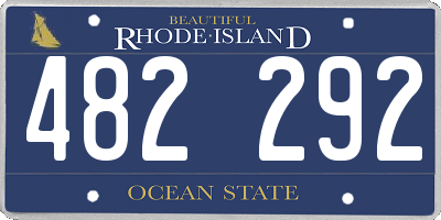 RI license plate 482292