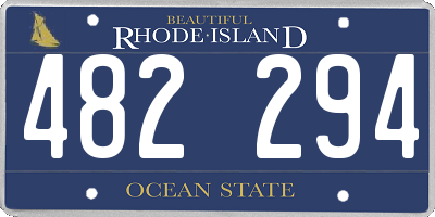 RI license plate 482294