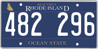 RI license plate 482296