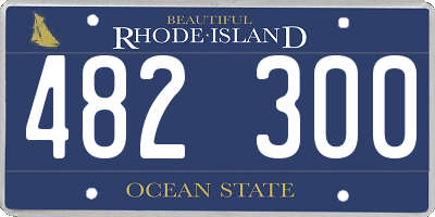 RI license plate 482300