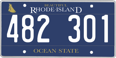 RI license plate 482301
