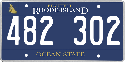 RI license plate 482302
