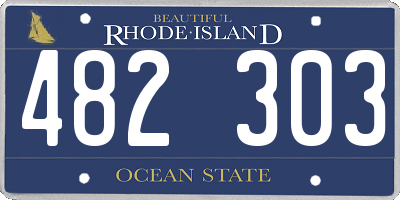 RI license plate 482303