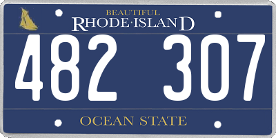 RI license plate 482307