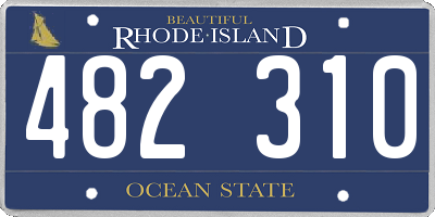 RI license plate 482310