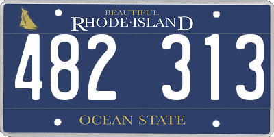 RI license plate 482313