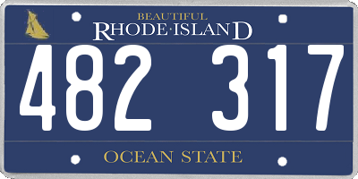 RI license plate 482317