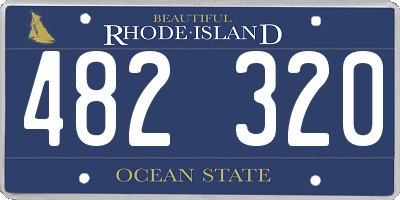 RI license plate 482320