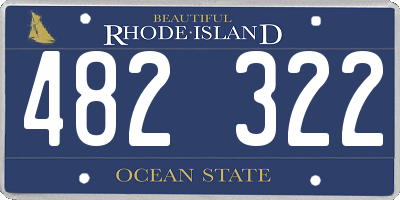 RI license plate 482322
