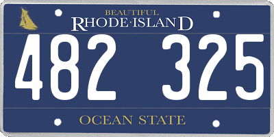 RI license plate 482325