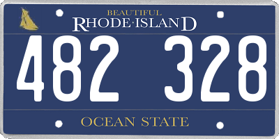 RI license plate 482328