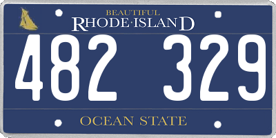 RI license plate 482329