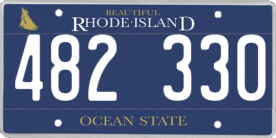 RI license plate 482330