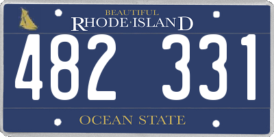 RI license plate 482331