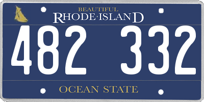 RI license plate 482332