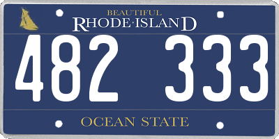 RI license plate 482333