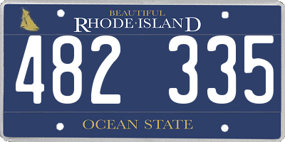 RI license plate 482335
