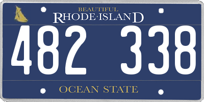 RI license plate 482338