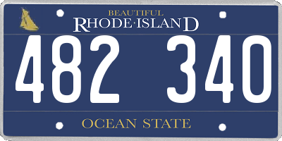 RI license plate 482340