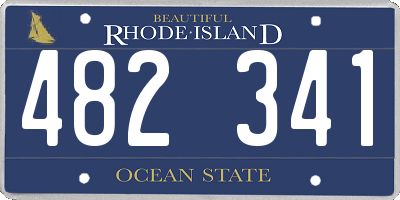 RI license plate 482341