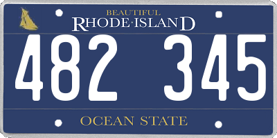 RI license plate 482345