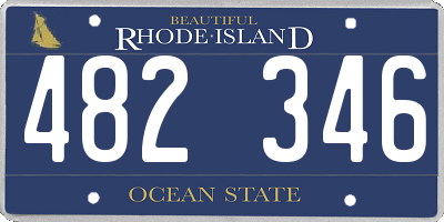 RI license plate 482346