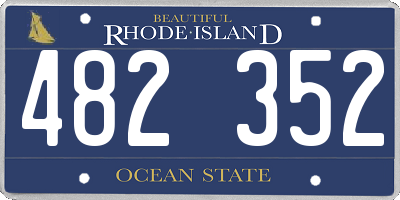 RI license plate 482352