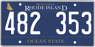 RI license plate 482353