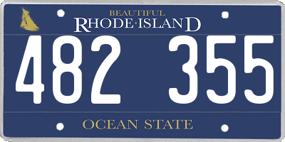 RI license plate 482355