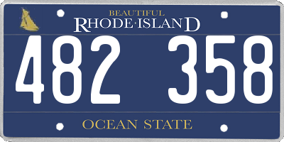 RI license plate 482358