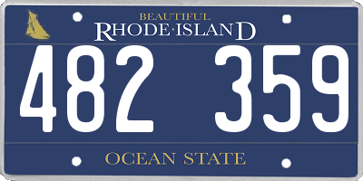 RI license plate 482359