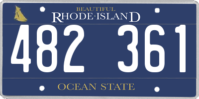 RI license plate 482361