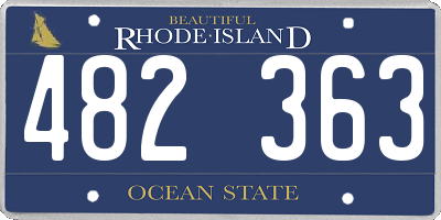 RI license plate 482363