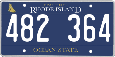 RI license plate 482364